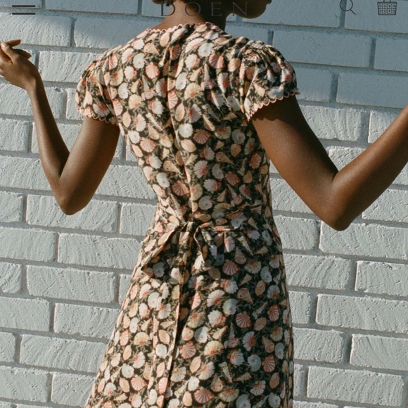 Doen Adra dress in noir tresors de la mer, silk - Picture 2 of 4